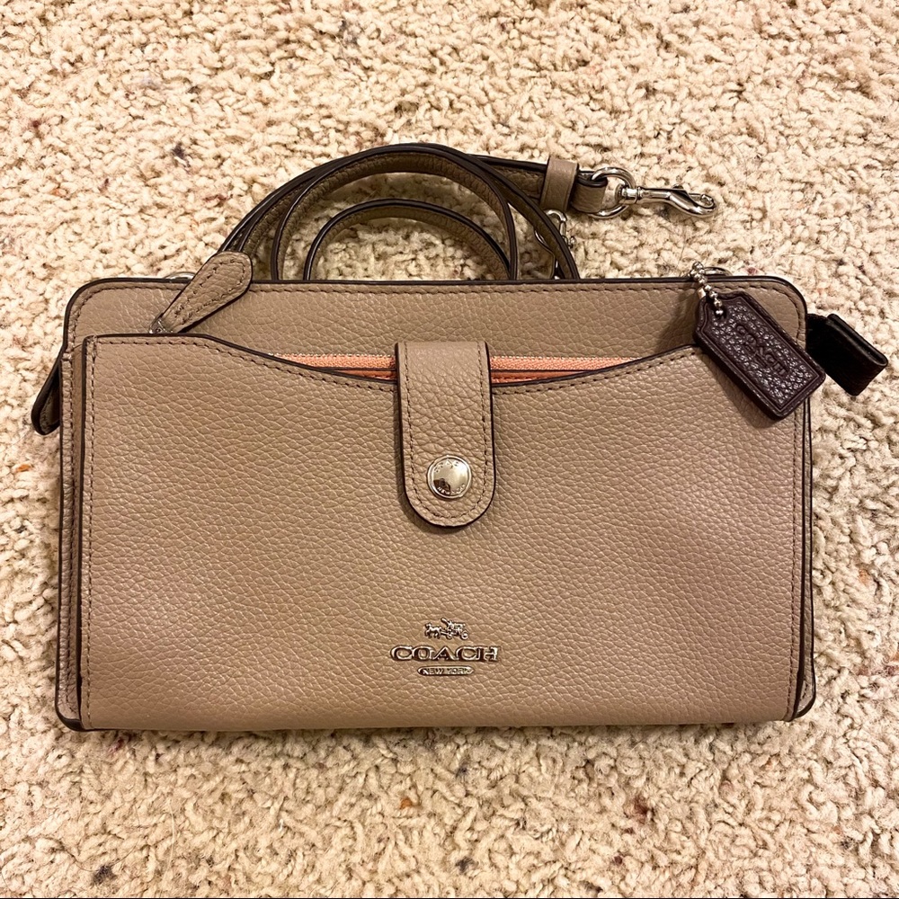 NWOT COACH Sold Out Pebble Leather Noa Pop Up Messenger Color Block